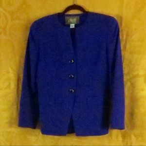 Saville Blazer 6 Purple Wool Wear to Work